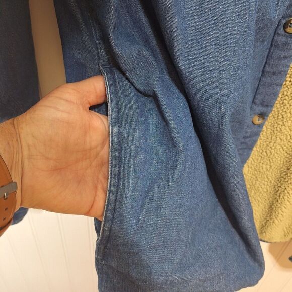 Wrangler Mens Shirt Jacket Shacket Size XL Sherpa Lined Heavy‎ Western Pockets - Picture 9 of 13